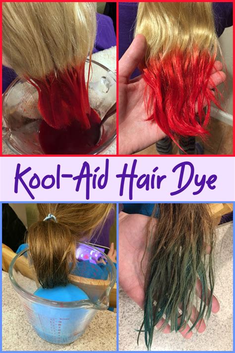 How To Color Kids Hair With Kool Aid Rinse The Hair With Water Until