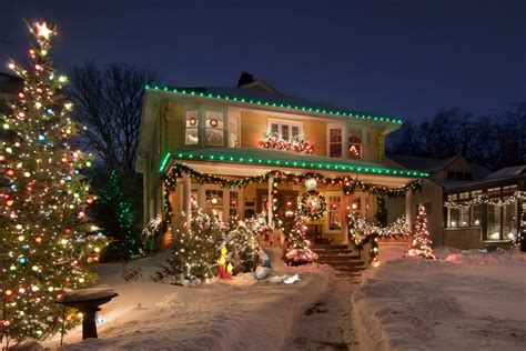 All White Christmas Lights On House