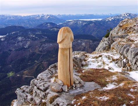 someone erected a wooden penis in the austrian alps and nobody knows why maxim