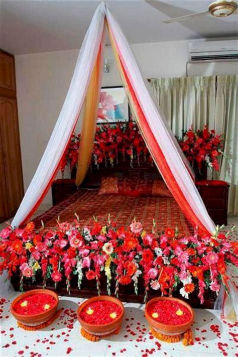 40+ Awesome Wedding Night Room Decoration Ideas | Wedding night room