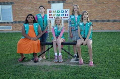 Local Girl Scout Troop Installed A Buddy Bench