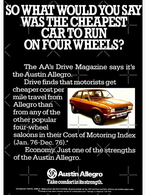 Austin Allegro Advert Poster For Sale By Throwbackm3 Redbubble