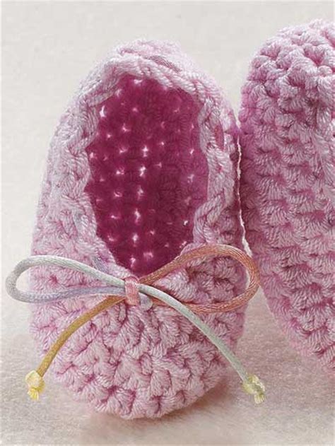 Ballet Slippers Free Baby Crochet Pattern