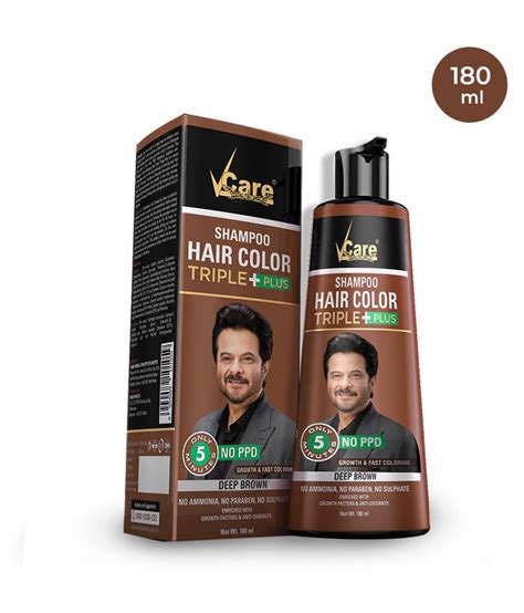 Vcare Shampoo Hair Color Temporary Hair Color Brown 180 Ml Buy Vcare