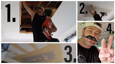 They come in squares in paint over the patch with paint that is the same color as the rest of the ceiling to make it blend in if you. How to Drywall Ceiling Patch Repair - YouTube