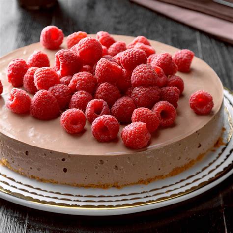This chocolate raspberry version makes a really indulgent dessert. Chocolate and Raspberry Cheesecake Recipe | Taste of Home