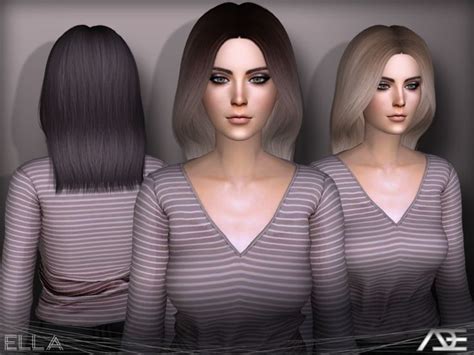 The Sims Resource Ella Hair By Ade Darma Sims 4 Hairs Sims 4 Black