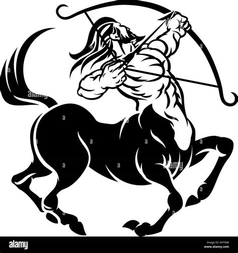 Sagittarius Centaur Horoscope Zodiac Sign Stock Vector Image & Art - Alamy