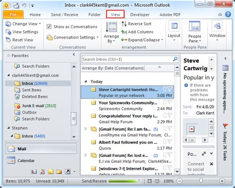 Change Custom View Settings For All Folders In Outlook