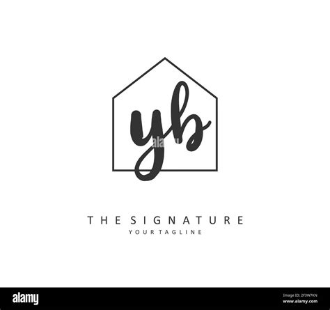 Y B Yb Initial Letter Handwriting And Signature Logo A Concept Handwriting Initial Logo With