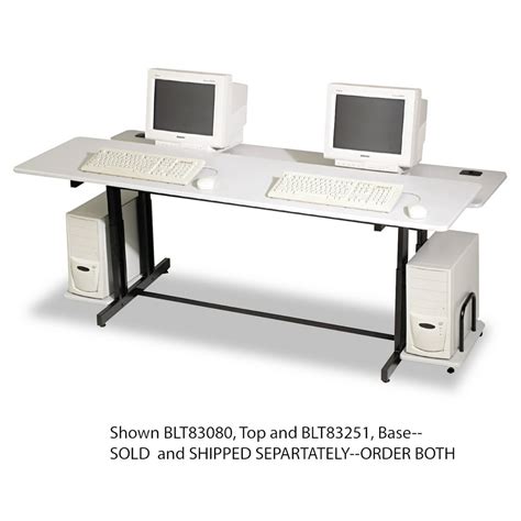 Balt Split Level Computer Training Table Base 72w X 36d X 33h Black