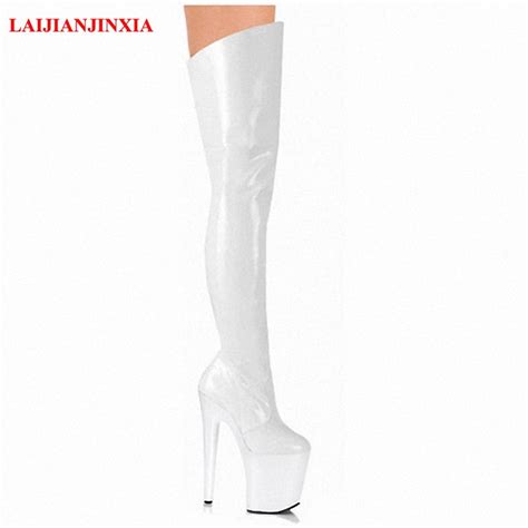Laijianjinxia 20cm High Heel Over The Knee Sexy Boots Soft Pu Leather