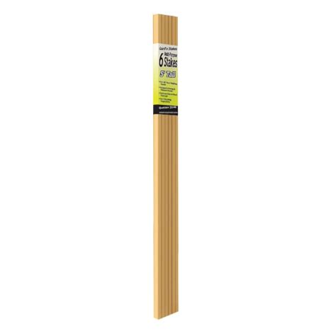 The pack includes (12) 9 1/2 in. 6-Pack 60-in Wood Landscape Stakes at Lowes.com