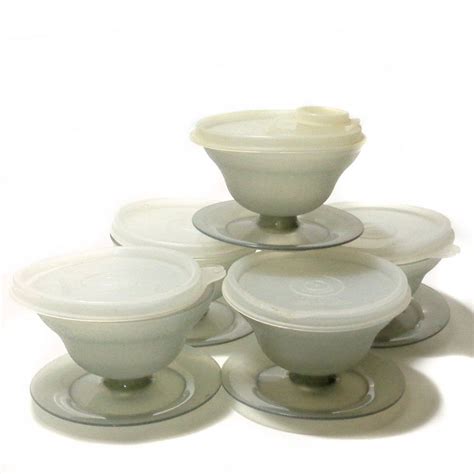 However, unbeknownst to many, tupperware, initially, was a huge flop. Vintage Tupperware Dessert Cups with Lids Smoked Grey ...