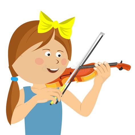 Girl Playing Violin Stock Illustrations 1042 Girl Playing Violin