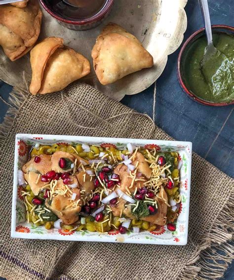 Matar Samosa Chaat Recipe DeliciousTea Time Snack By Archana S Kitchen