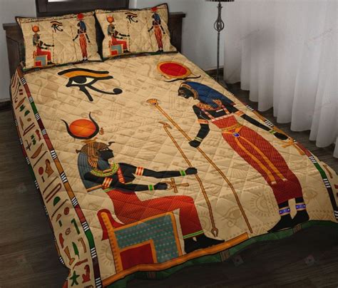 Ancient Egypt Pharaoh Quilt Bedding Set Teeruto