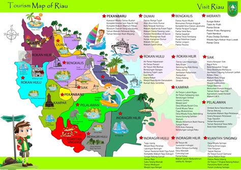 peta wisata riau riau tourism map indonesia riaumagz