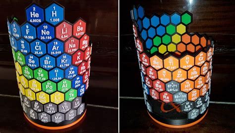 3d Printed Periodic Table Art Piece Modelled After A Carbon Nanotube