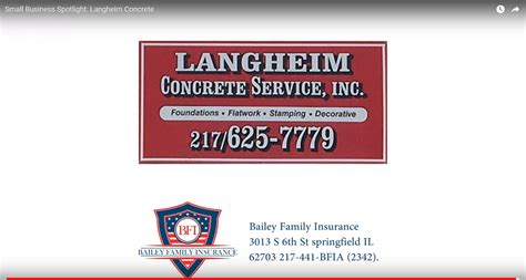 Check spelling or type a new query. Small Business Spotlight: Langheim Concrete - Bailey Family Insurance