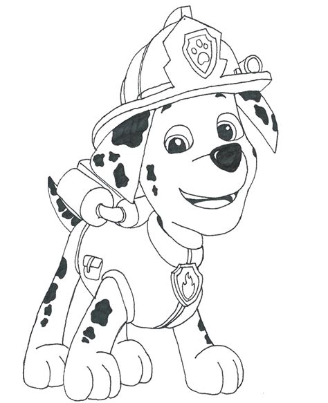 100+ free paw patrol colouring sheets & pictures to color. Marshall PAW Patrol Coloring Pages 20 - Print Color Craft
