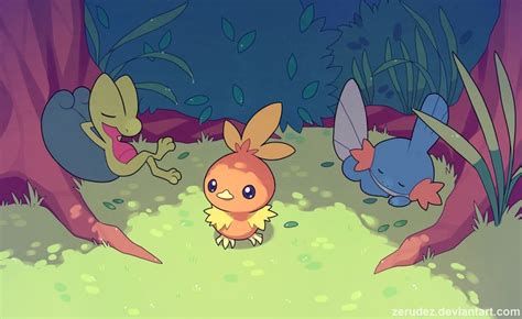 Pokemon And Pikachu Playing In The Forest