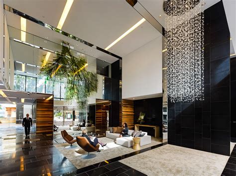 The Sunlit Double Lobby Of The Luxury Hyde Apartment Building In Sydney