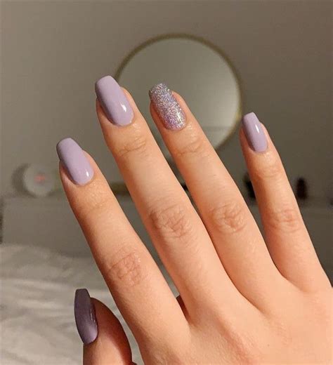 Pretty Short Coffin Nail Designs You Can Copy In Short Coffin Nails Designs Purple