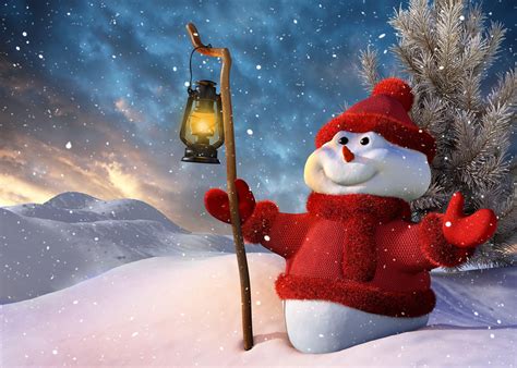 New Year Christmas Snowman Wallpaper Hd Holidays 4k Wallpapers