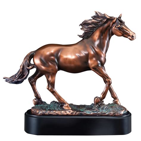 Stallion Horse Bronze Resin Award Sculpturetrophy Trolley