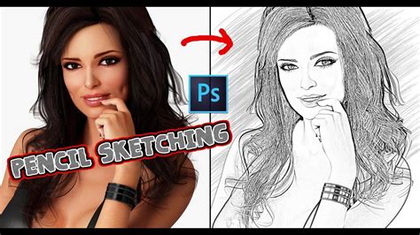Pencil Sketching Photoshop Tutorial YouTube
