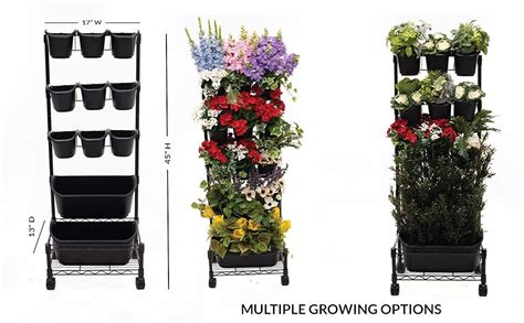 Nuvue Mobile Vertical Garden Ideal For Growing Edible Plants And