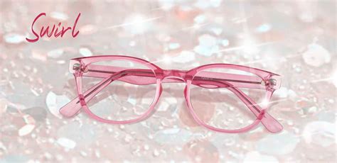 Swirl Classic Square Prescription Glasses Pink Womens Eyeglasses