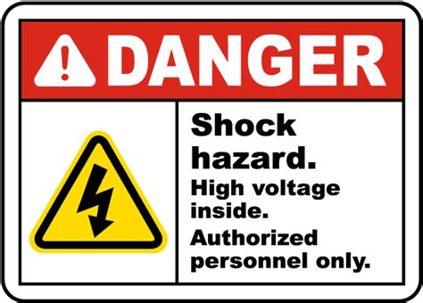 Shock Hazard High Voltage Inside Sign E3371 By SafetySign Com