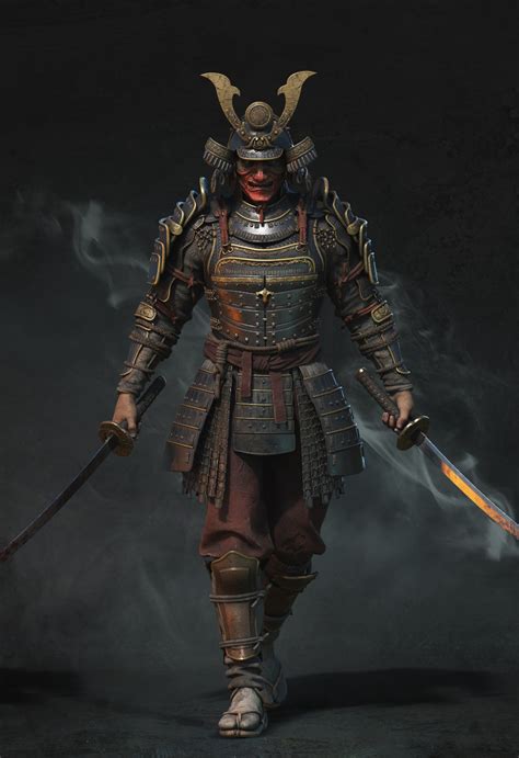Artstation Japanese Samurai X Bowen🐌 Fantasy Samurai Samurai