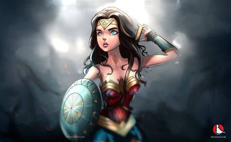 Wonder Woman Cartoon Artwork Hd Superheroes K Wallpapers Images
