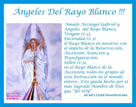 621 comentarios en «oración al arcangel san gabriel para pedir milagros». Escuela Metafísica "Maitreya": Ángeles del Rayo Blanco!!!