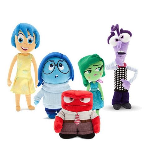 5pcs Inside Out Joy Disgust Fear Sadness Anger Soft Plush Toys Stuffed Doll T Inside Out
