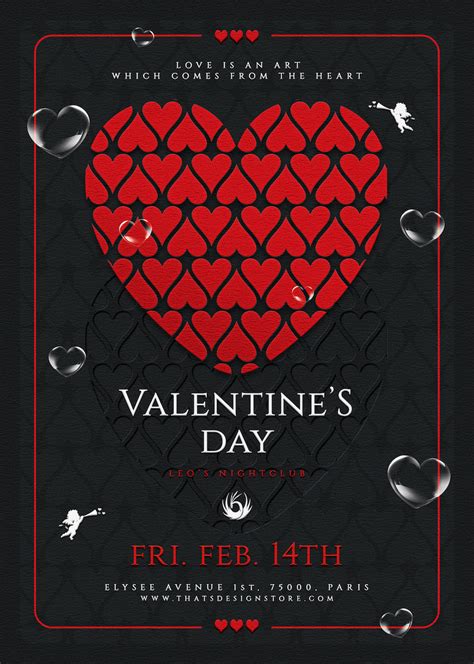 Valentines Day Flyer Template V22 Party Flyers For Photoshop