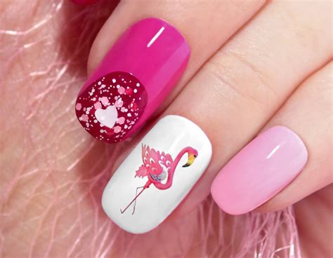Pink Flamingo Nail Art Decals Moon Sugar Decals