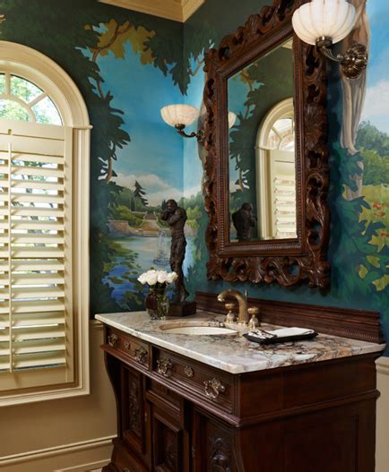 Powder Room How To Antique Wood Wood Vanity Home