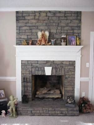 These stones are longer and more narrow than our cobble stone. DIY: How to Create a Stacked Stone Fireplace