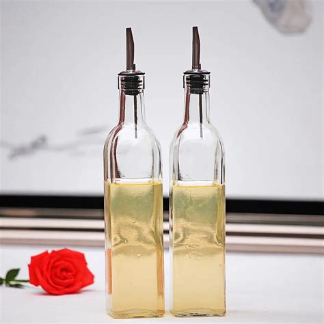 Glass Pcs Oz Oil Dispenser Kitchen Liquid Pourer W Stainless Steel Nozzle Household Use