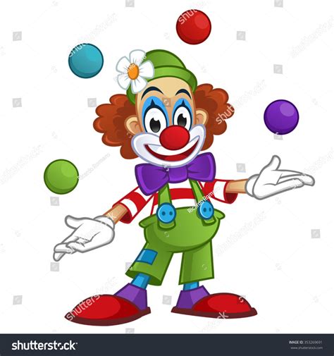 Juggling Clown Stock Vector Royalty Free 353269691 Shutterstock