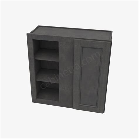 Thanks to the grey stain finish you will get that new age look and set you apart from all the grey painted finishes on the market. TS-WBLC30/33-3042 Wall Blind Corner Cabinet | Forevermark Townsquare Grey | Cabinetra.com