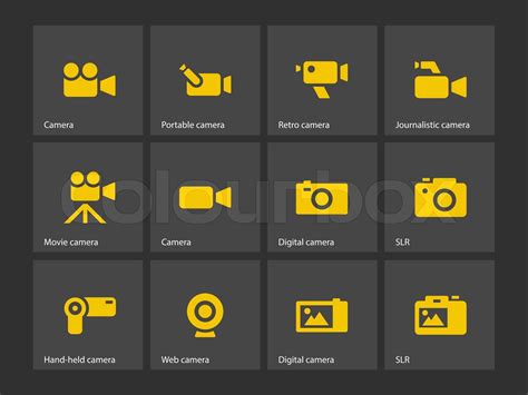 Camera Icons Stock Vector Colourbox