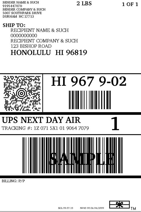 Create a shipment on ups.com. Ups Label Template | printable label templates