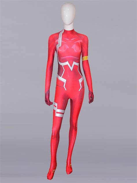 Zero Two DARLING In The FRANXX Cosplay Costume Spandex 3D Printing