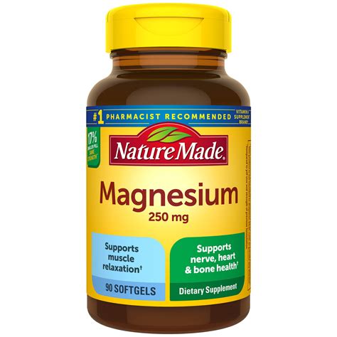 Nature Made Magnesium 250 Mg Softgels 90 Ct Pick Up In Store Today At Cvs