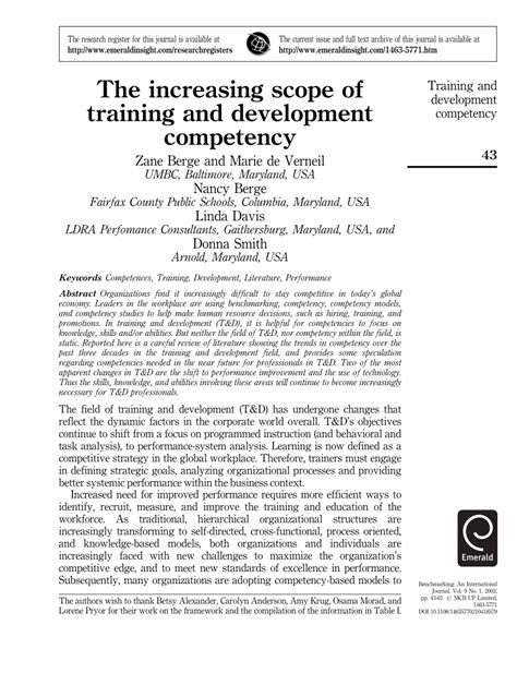 The duration of training may can be longer as it will be more beneficial, giving more exposure to the trainers to allow them to understand the flow of project. (PDF) The increasing scope of training and development ...